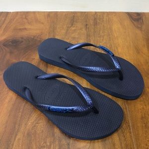 Havaianas Size 35-36 Blue Flip Flops